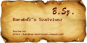 Barabás Szalviusz névjegykártya